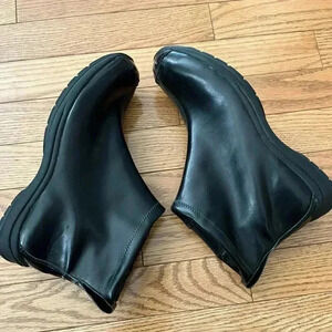 [US7.5]LL Beans Women Black Soft Leather  Ankle Boots